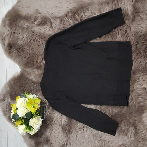 Black Knit Button Down Cardigan - Picture 3 of 3